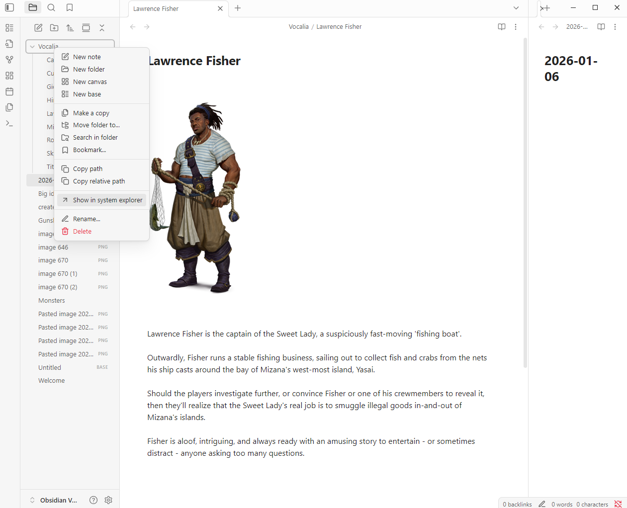A screenshot of an Obsidian page.